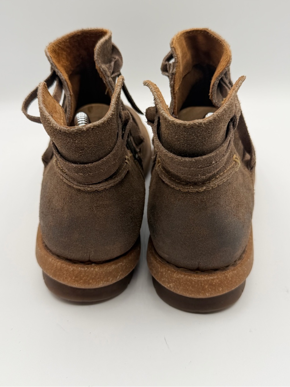 Born TARKILN Leather Ankle Boots 9.5 US/ 41 Distressed Suede Brown Comfort Shoes - Picture 5 of 9